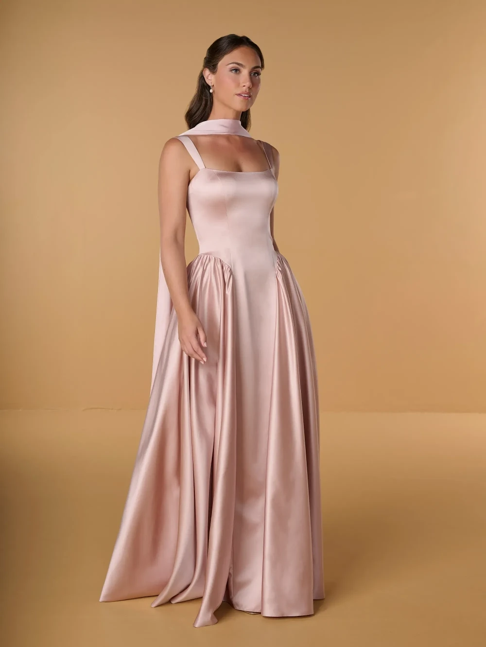 Photo of the model wearing a Bridesmaids gown