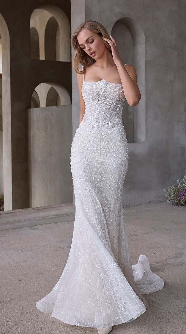Photo of the model wearing a Bridal gown